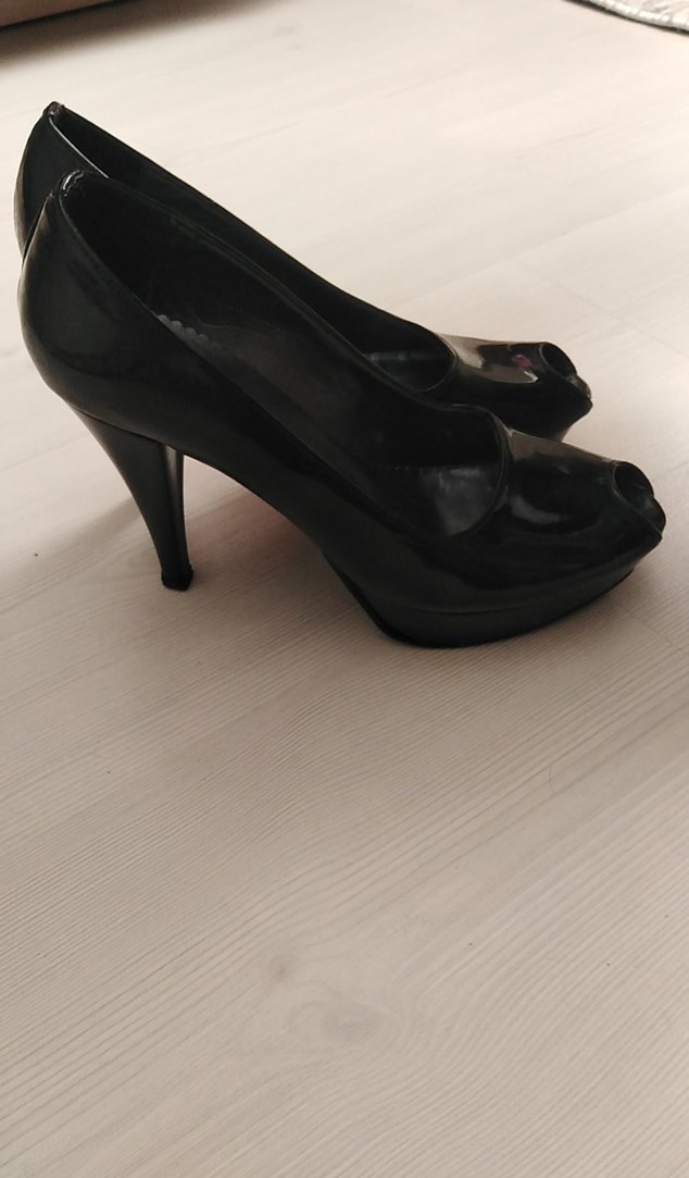 Kadın Siyah Rugan Stiletto Topuklu Ayakkabı - Görsel 2