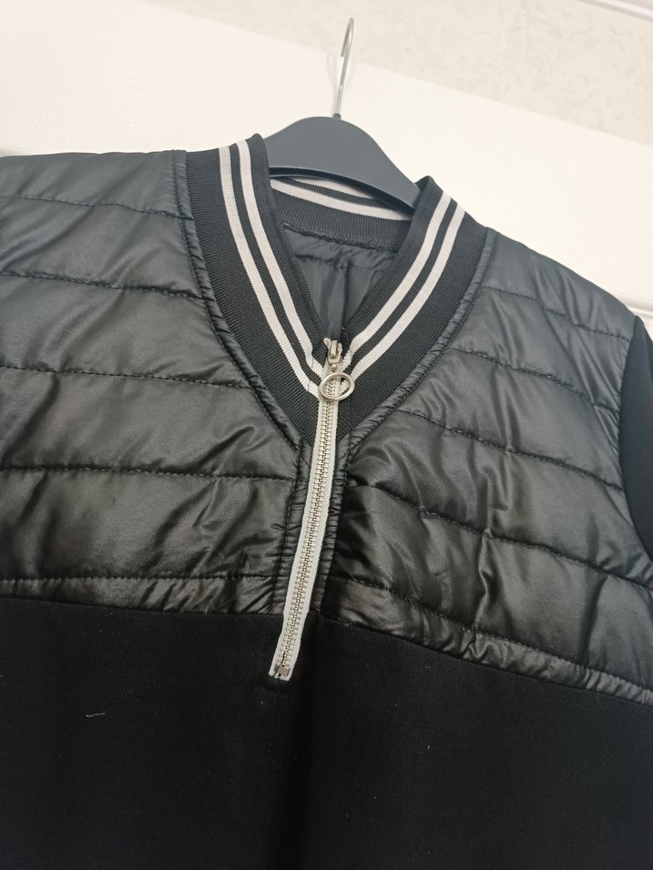 TESETTÜR TUNİK TESETTÜR GİYİM 
Gri Siyah Fermuarlı  Yakalı TUNİK - Görsel 3