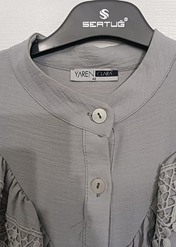 TESETTÜR TUNİK TESETTÜR GİYİM
Gri Uzun Kollu Fırfırlı Tunik - Görsel 3