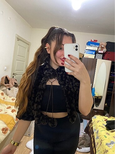 Kahverengi peluş etol bolero