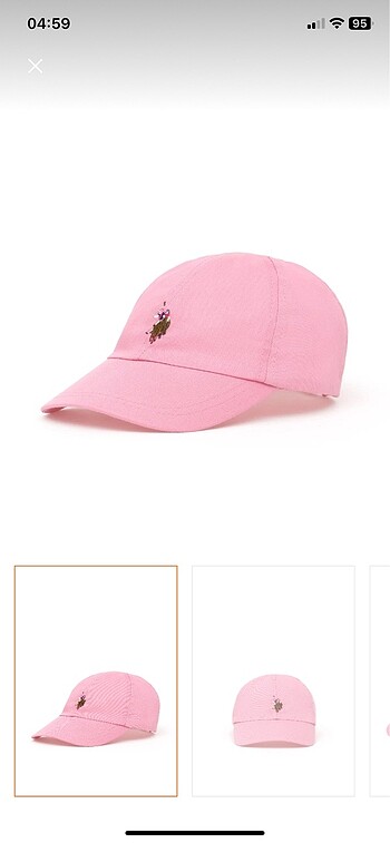 Beden U.S polo pembe kız çocuk şapka