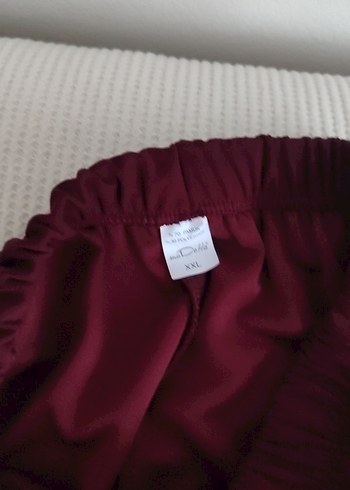 Bordo Pilili Kadın oysho Pantolon - Görsel 2