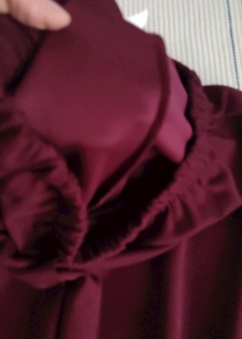 Bordo Pilili Kadın oysho Pantolon - Görsel 7