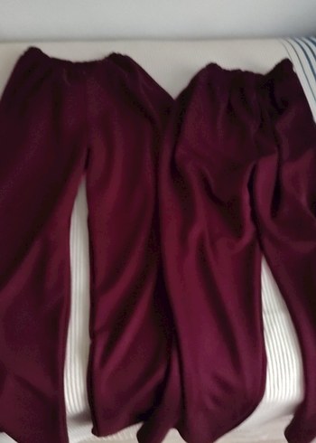 Bordo Pilili Kadın oysho Pantolon - Görsel 9