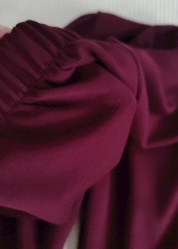 Bordo Pilili Kadın oysho Pantolon - Görsel 4