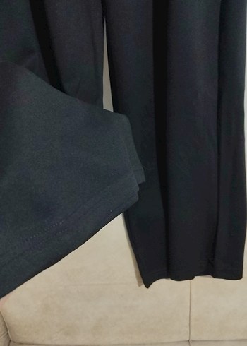 Siyah Bol Kesim Kadın Eşofman Altı - Görsel 3