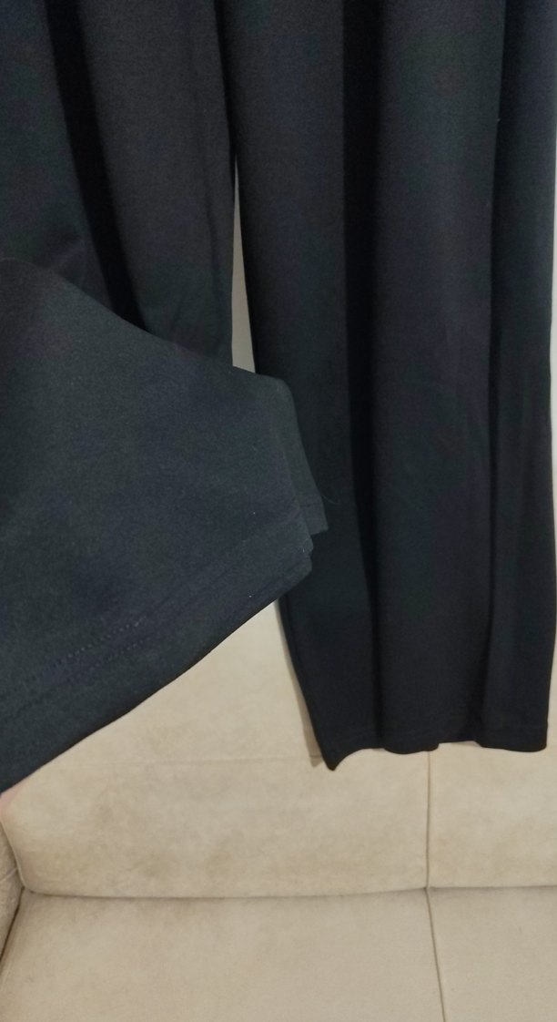 Siyah Bol Kesim Kadın Eşofman Altı - Görsel 3