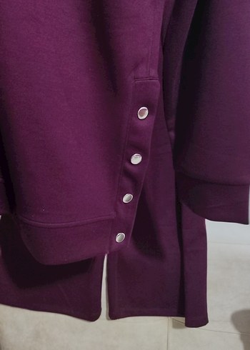 Mor Düğmeli Kadın Eşofman Takımı - Görsel 4