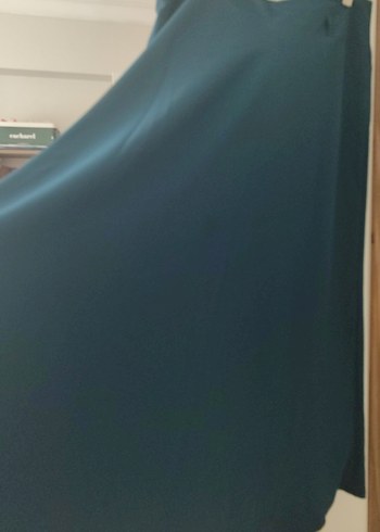 Lacivert Drapeli Uzun Kadın Etek - Görsel 5