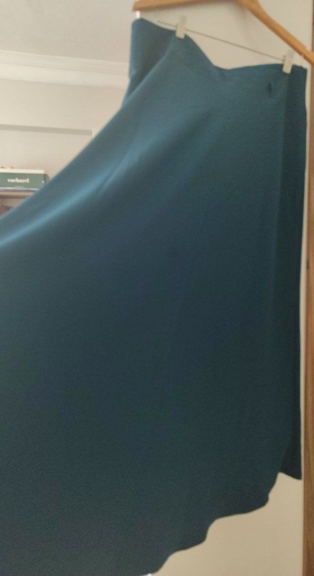 Lacivert Drapeli Uzun Kadın Etek - Görsel 5