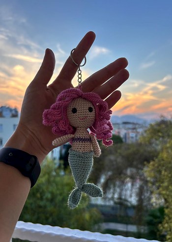 Renkli Denizkızı Bebek Anahtarlık