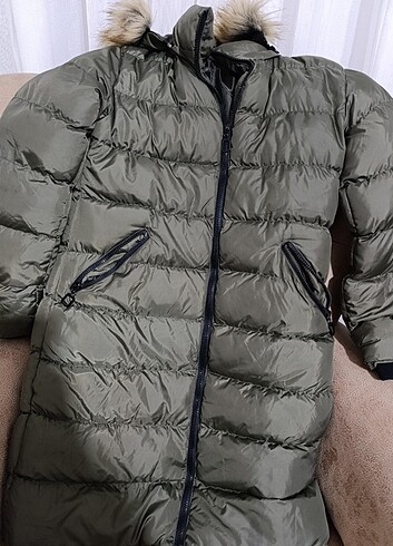 42 Beden haki Renk Kadın Haki Mont