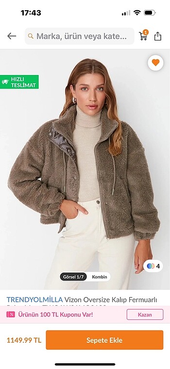 Peluş mont
