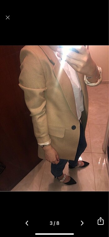 s Beden camel Renk Blazer ceket