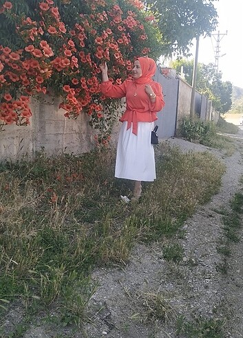 Önden bağlamalı bluz 