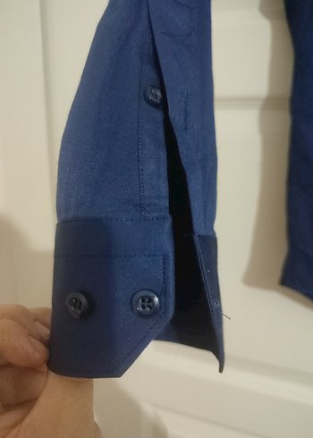 Lacivert Erkek Uzun Kollu Gömlek - Görsel 2