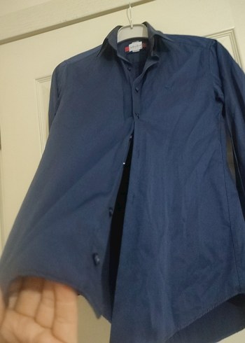 Lacivert Erkek Uzun Kollu Gömlek - Görsel 4