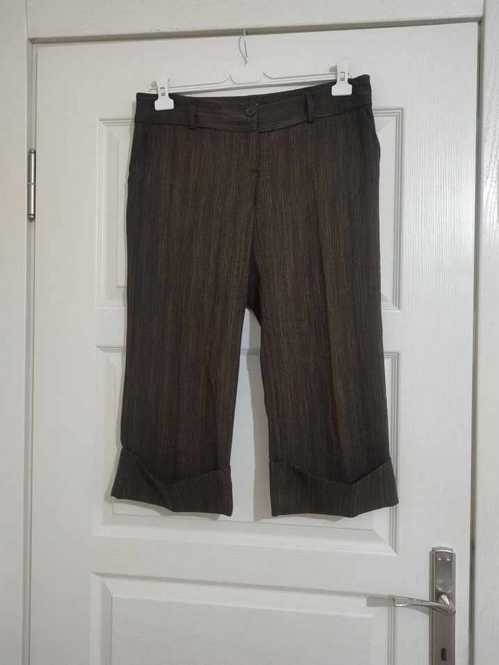 kumaş kapri pantolon - Görsel 2