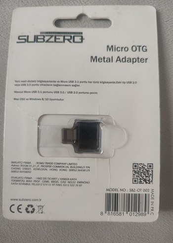 Subzero Mikro OTG Adaptör - Görsel 2