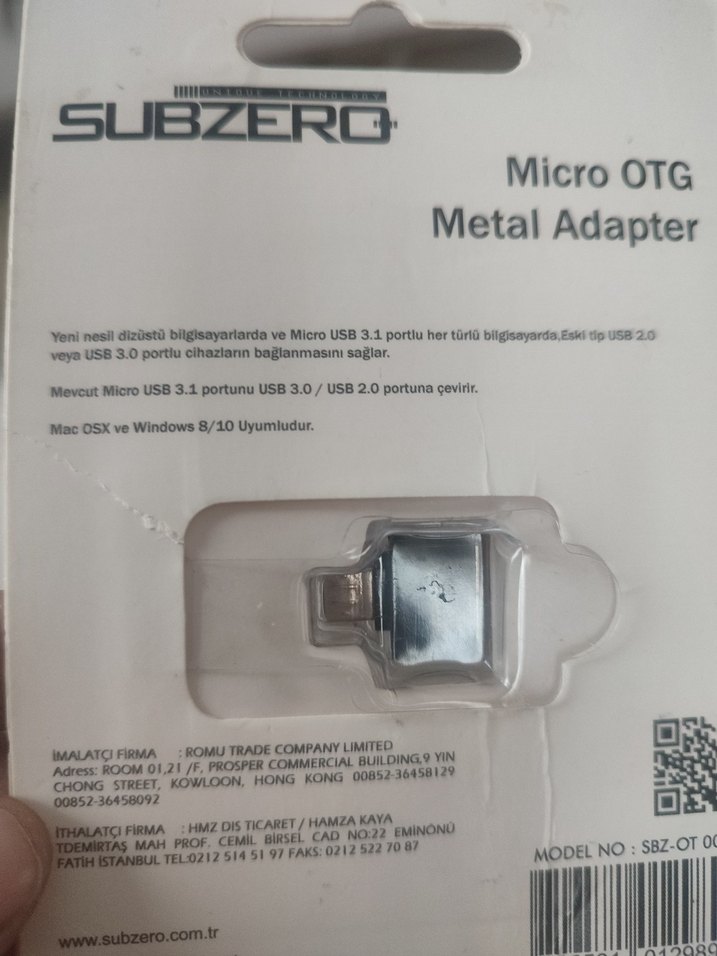 Subzero Mikro OTG Adaptör - Görsel 3