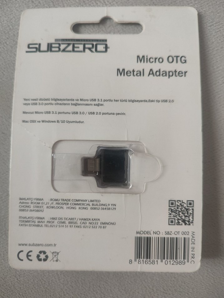 Subzero Mikro OTG Adaptör - Görsel 2