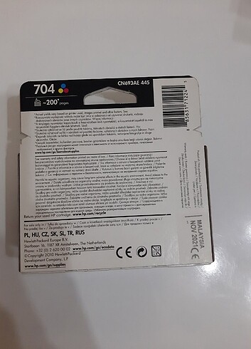 Hp Sıfır hp deskjet 704 renkli kartuş