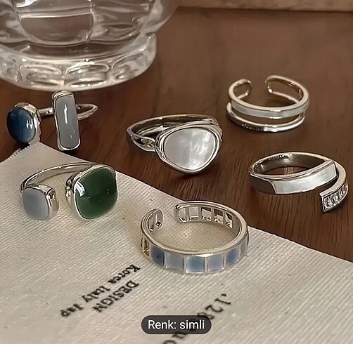 6 Adet Vintage Yüzük Seti