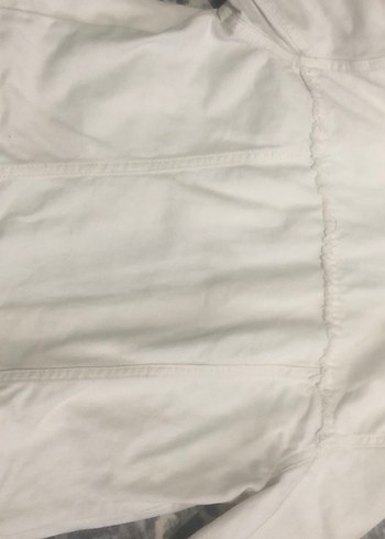 Beyaz kot ceket - Görsel 4