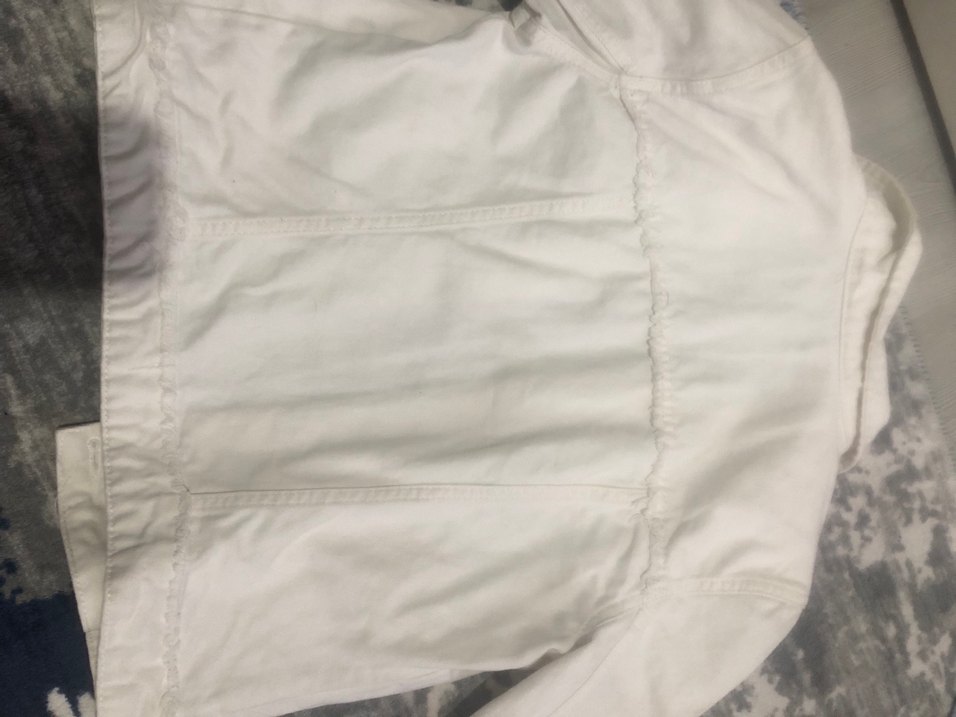 Beyaz kot ceket - Görsel 4