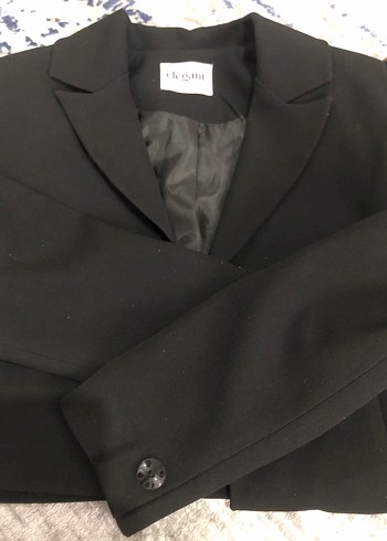 Düğmeli Siyah Kadın Blazer Ceket - Görsel 3