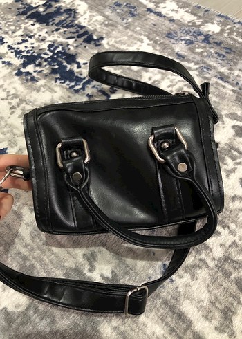 Siyah Deri Kemerli Kadın Çanta - Görsel 2