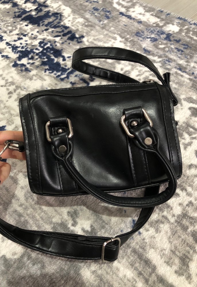 Siyah Deri Kemerli Kadın Çanta - Görsel 2