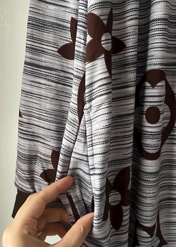 Uzun Kollu kadife elbise - Görsel 3