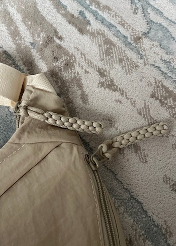 Bej Keten Kadın Omuz Çantası - Görsel 4