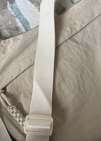 Bej Keten Kadın Omuz Çantası - Görsel 3