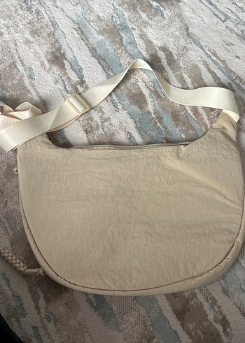 Bej Keten Kadın Omuz Çantası - Görsel 6