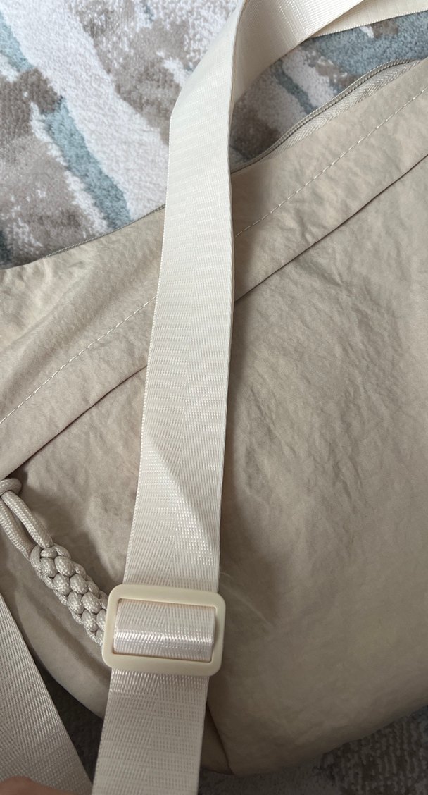 Bej Keten Kadın Omuz Çantası - Görsel 3