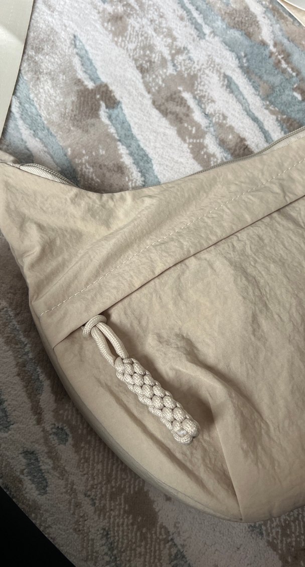 Bej Keten Kadın Omuz Çantası - Görsel 2