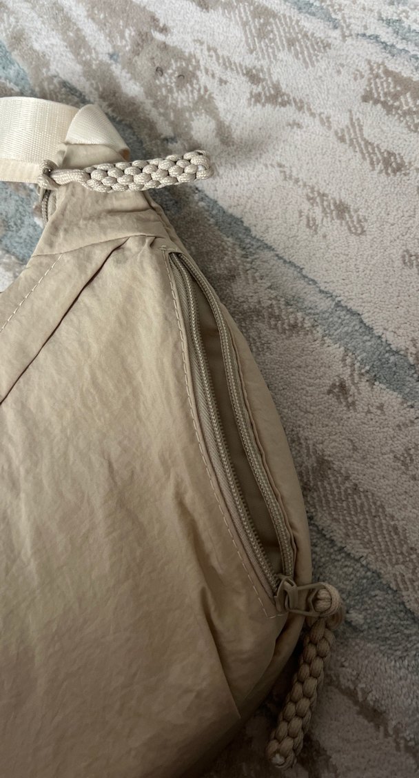 Bej Keten Kadın Omuz Çantası - Görsel 5