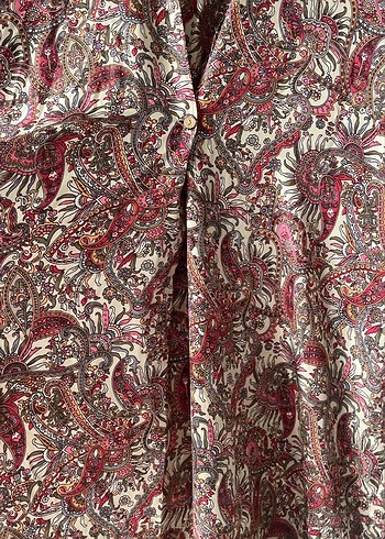 Bordo Bohem Uzun Elbise V Yaka - Görsel 5