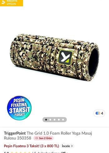 Kamuflaj Desenli Yoga Köpük Rulo