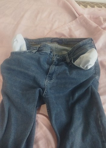 29 Beden Mavi 28 29 Beden Boy Bol Kesim Erkek Kot Pantolon