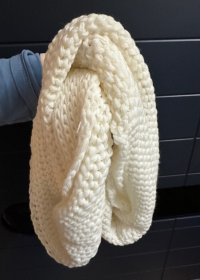 Zara uzun örgü boyunluk - Görsel 3