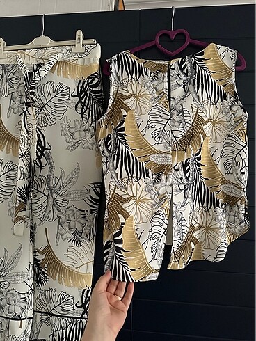 Zara desenli saten takım elbise - Görsel 6