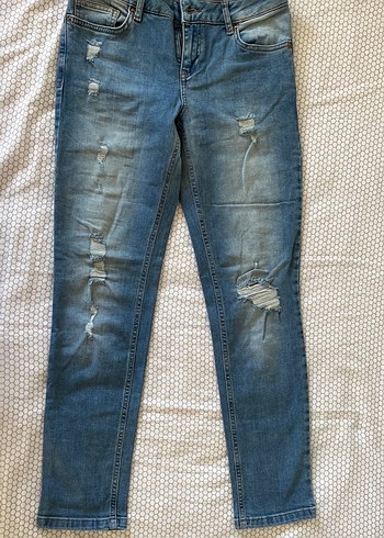 Gri Mavi Kadın Denim Jean Pantolon