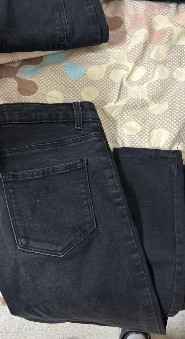 Kemer Detaylı Koyu Gri Kadın Kot Pantolon - Görsel 2