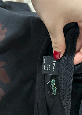 Siyah Baskılı Uzun Kollu Tişört - Görsel 2