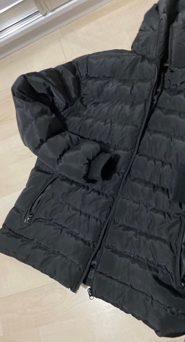 Siyah Kadın Günlük Fermuarlı Kış Montu - Görsel 2