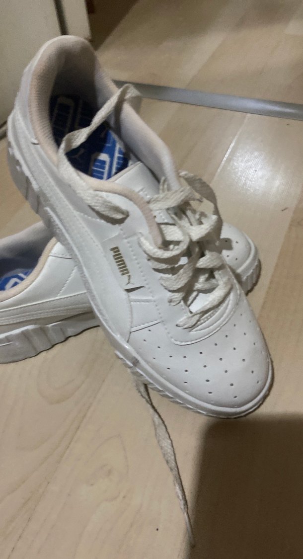 Beyaz Puma Blok Topuklu Kadın Spor Ayakkabı - Görsel 2