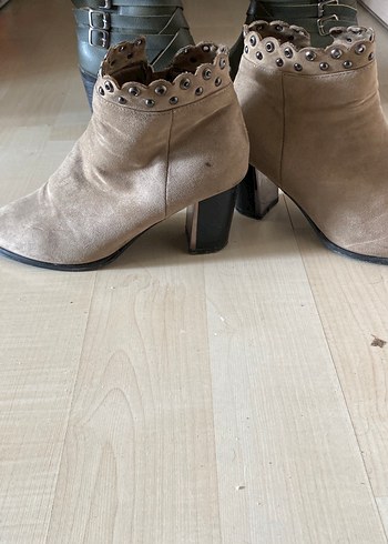 Gri Deri Kadın Topuklu Botlar fiyat sorunuz - Görsel 5